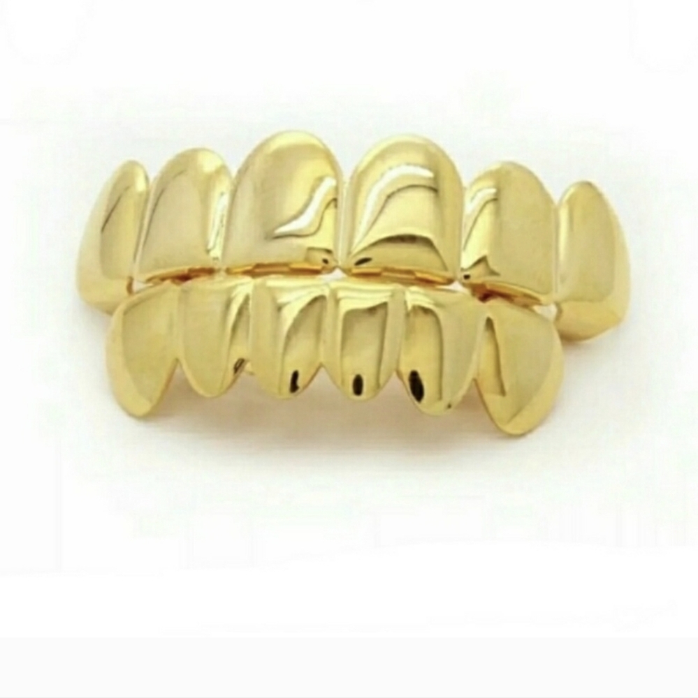 14K Gold Plated Grill Set Top & Bottom